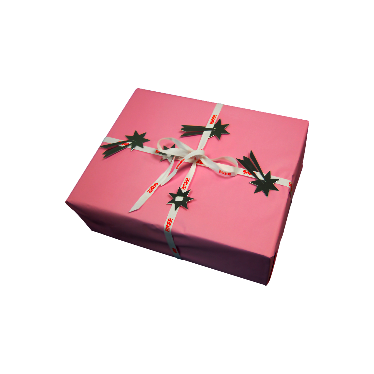 Fotografie einer pinken Bree Geschenkverpackung